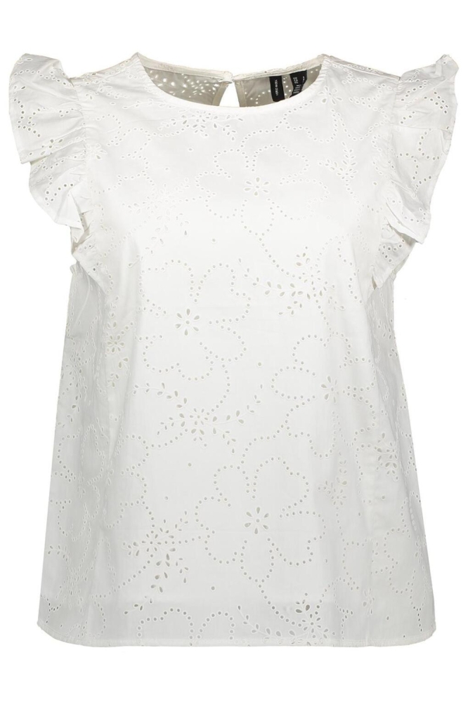 VMDORA SL FLOUNCE TOP WVN 10329376 SNOW WHITE